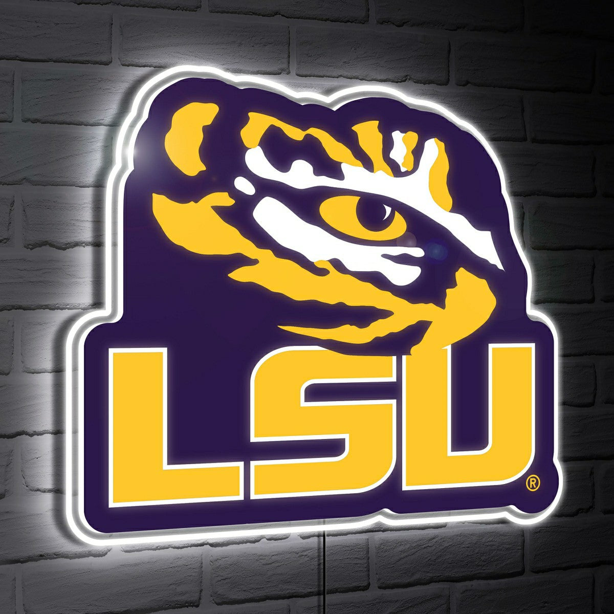 Team Sports America Signature - Lsu Tigers LED Wall Decor, Glazelite, Logo