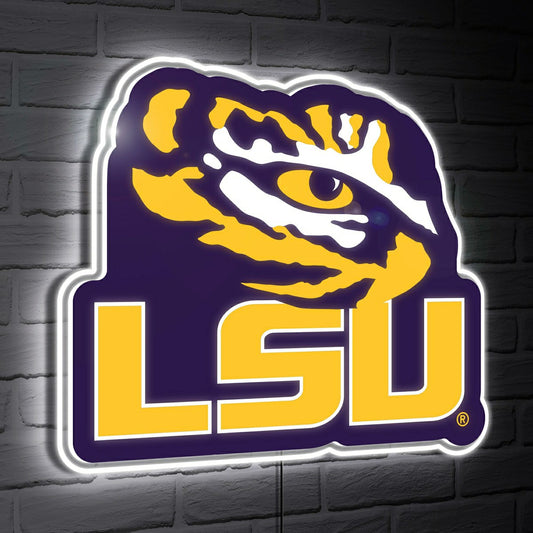 Team Sports America Signature - Lsu Tigers LED Wall Decor, Glazelite, Logo