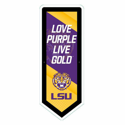 Team Sports America Essential - LED Wall Decor, Pennant, Louisiana State University