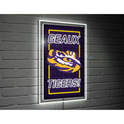 Team Sports America Everyday - Louisiana State University College Rectangle Neolite LED Decor