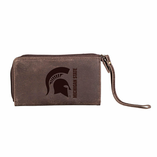 Team Sports America Essential - Wristlet Wallet, Brown, Michigan State University