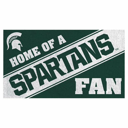 Team Sports America Signature - Michigan State University, PVC Mat COLOR, Home of a Fan