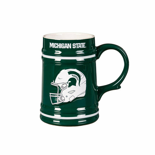 Team Sports America Classic - Michigan State University Ceramic Stein Cup, 24oz