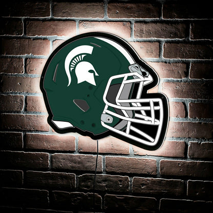 Team Sports America Classic - LED Wall Decor, Helmet, Michigan State University