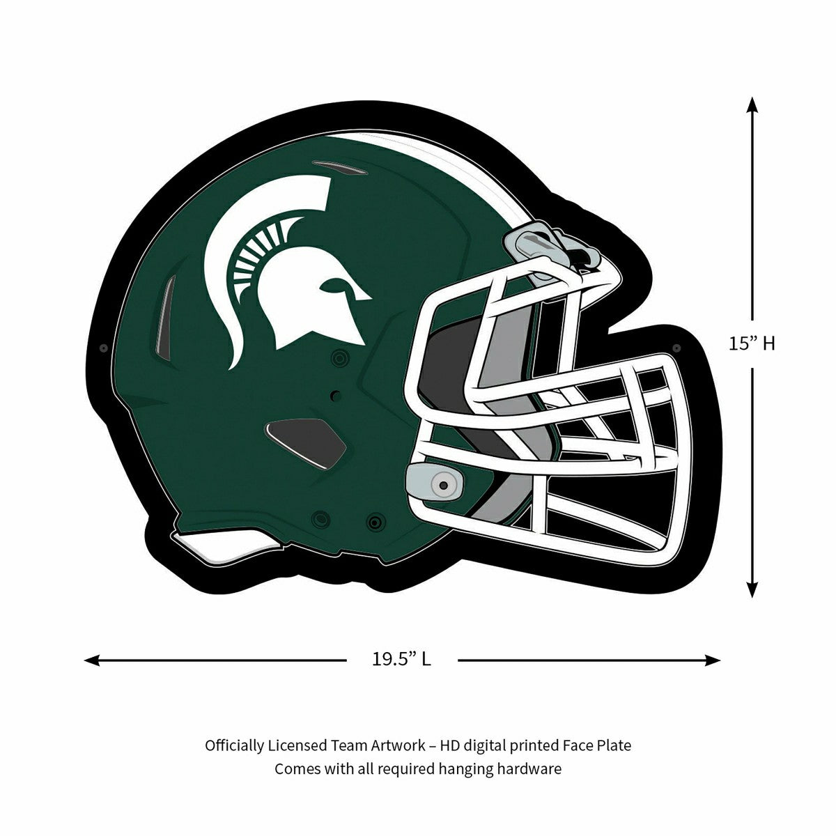 Team Sports America Classic - LED Wall Decor, Helmet, Michigan State University