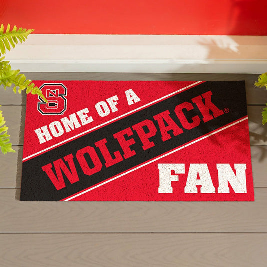 Team Sports America Essential - North Carolina State University, PVC Mat COLOR, Home of a Fan