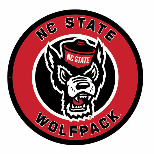 Team Sports America Classic - LED Wall Decor, Round, North Carolina State University