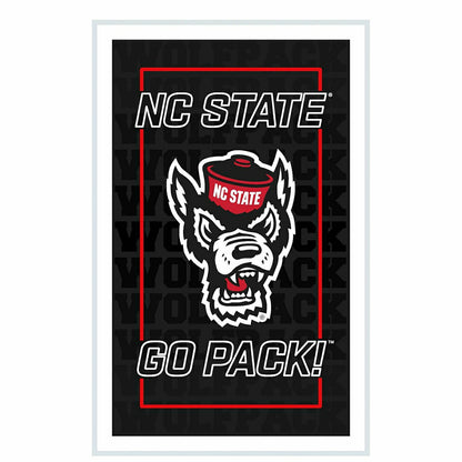 Team Sports America Essential - North Carolina State University College Rectangle Neolite LED Decor