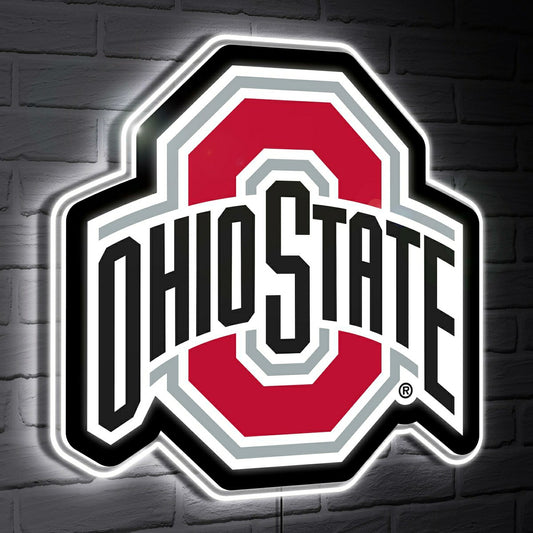 Team Sports America Best Seller - Ohio State Buckeyes LED Wall Decor, Glazelite, Logo