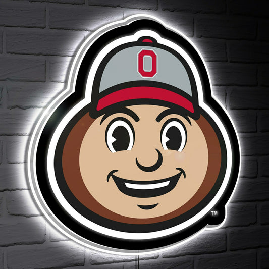 Team Sports America Signature - LED Wall Decor, Glazelite, College Mascot, Ohio State University