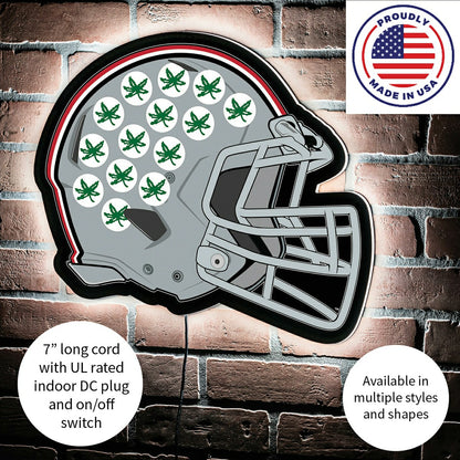 Team Sports America Classic - LED Wall Decor, Helmet, Ohio State University