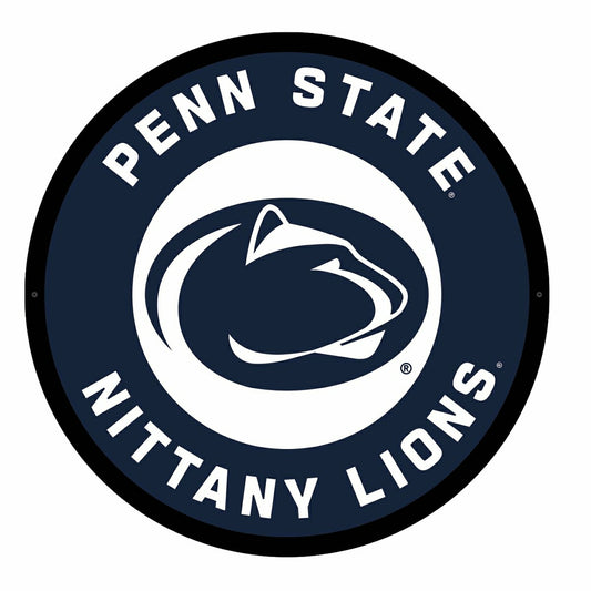 Team Sports America Everyday - LED Wall Decor, College Football Round, Penn State