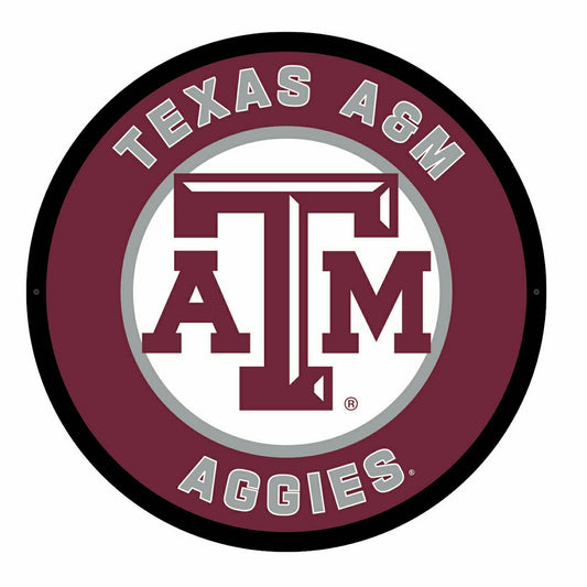 Team Sports America Trending - LED Wall Decor, Round, Texas A&M
