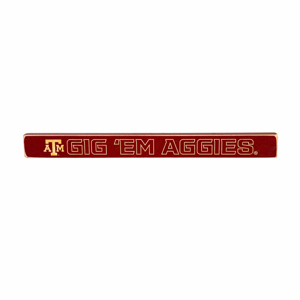 Team Sports America Everyday - Texas A&M Engraved Wood Sign, 1.5" x 18"