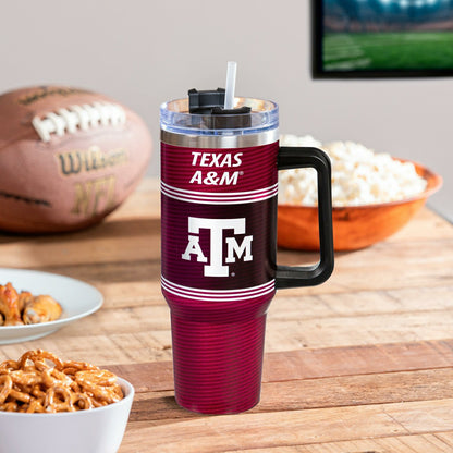 Team Sports America Exclusive - 40oz Stainless Steel Canyon Cup w/ Straw, Texas A&M