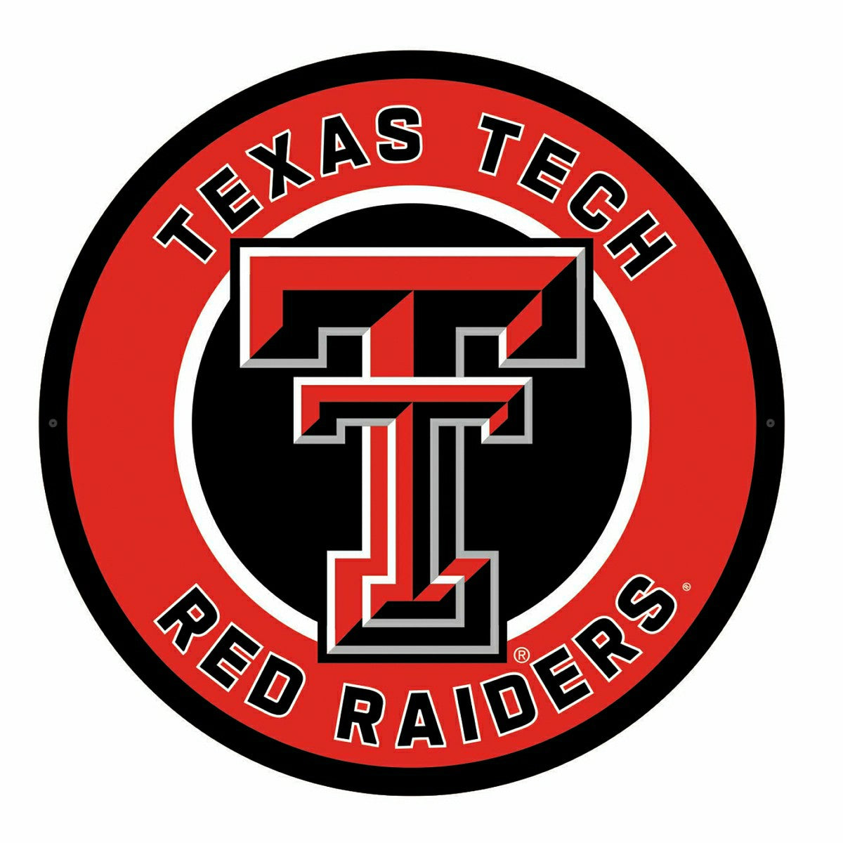 Team Sports America Value - LED Wall Decor, Round, Texas Tech University
