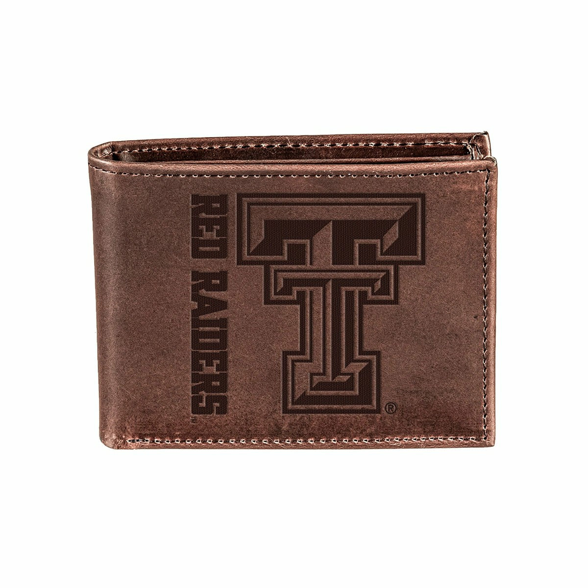 Team Sports America Value - Texas Tech, Bi-Fold Wallet, Brown, CH, 100% Genuine Leather