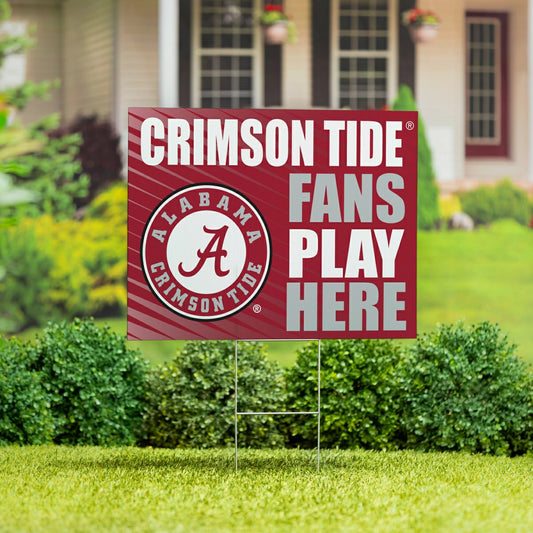 Team Sports America Exclusive - University of Alabama Coroplast Yard Sign "Fans Play Here"