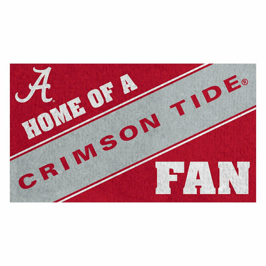 Team Sports America Recommended - University of Alabama, PVC Mat COLOR, Home of a Fan