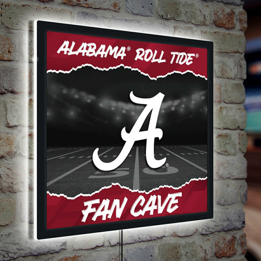 Team Sports America Trending - University of Alabama 23"H x 23"L LED Wall Decor, Edgelite, Square