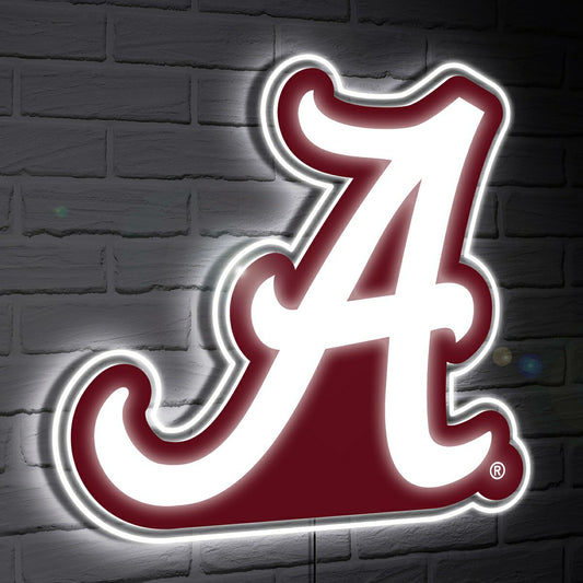 Team Sports America Exclusive - Alabama Crimson Tide LED Wall Decor, Glazelite, Logo