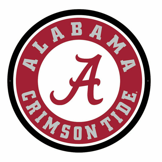 Team Sports America Signature - LED Wall Decor, Round, University of Alabama