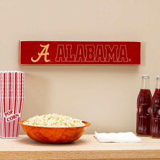 Team Sports America Everyday - University of Arkansas Engraved Wood Sign, 3.5" x 18"
