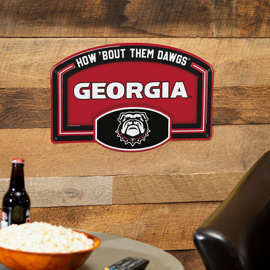 Team Sports America Everyday - University of Georgia USA Embossed Steel Wall Sign, 11" x 17"