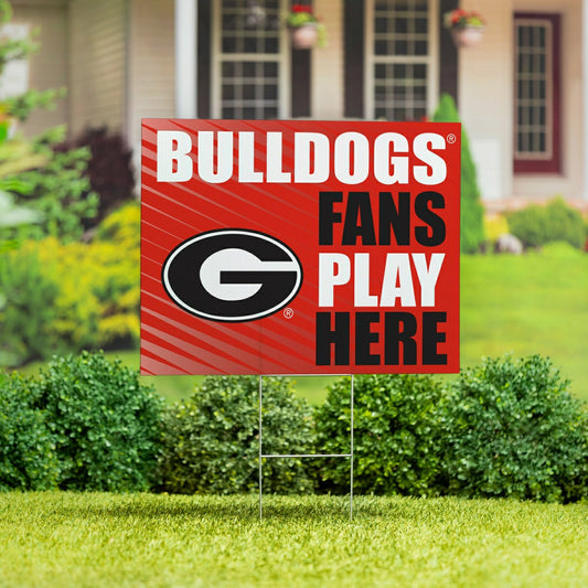 Team Sports America Trending - University of Georgia Coroplast Yard Sign "Fans Play Here"