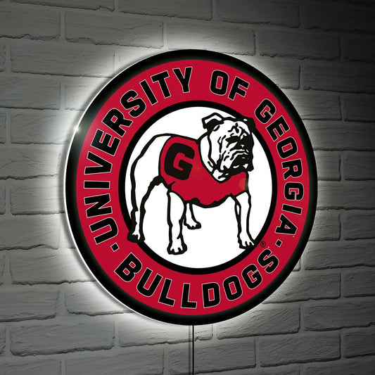 Team Sports America Value - University of Georgia Alternate Bulldog Logo College Large Round Edgel