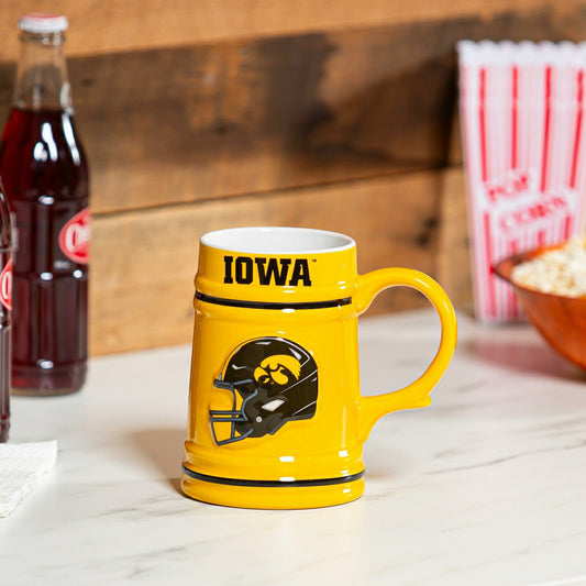 Team Sports America Value - University of Iowa Ceramic Stein Cup, 24oz