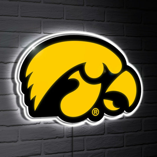 Team Sports America Exclusive - Iowa LED Wall Decor, Glazelite, Logo