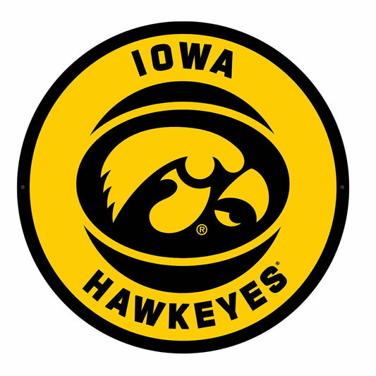 Team Sports America Signature - LED Wall Decor, Round, University of Iowa