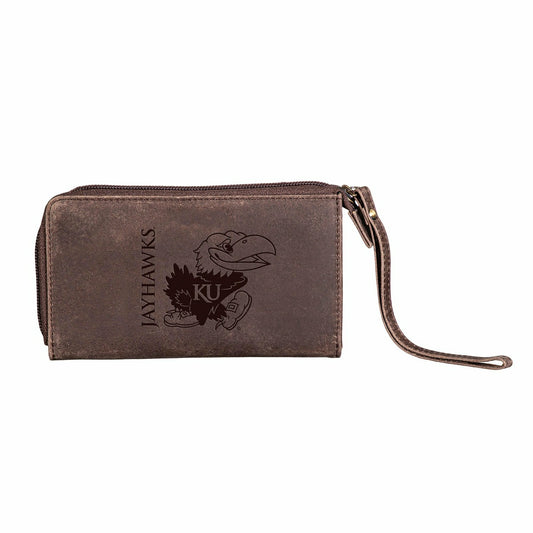 Team Sports America Signature - Wristlet Wallet, Brown, University of Kansas