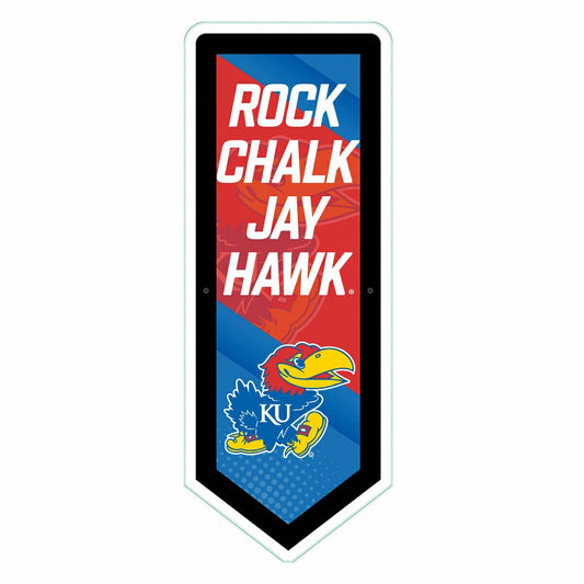 Team Sports America Essential - LED Wall Decor, Pennant, University of Kansas