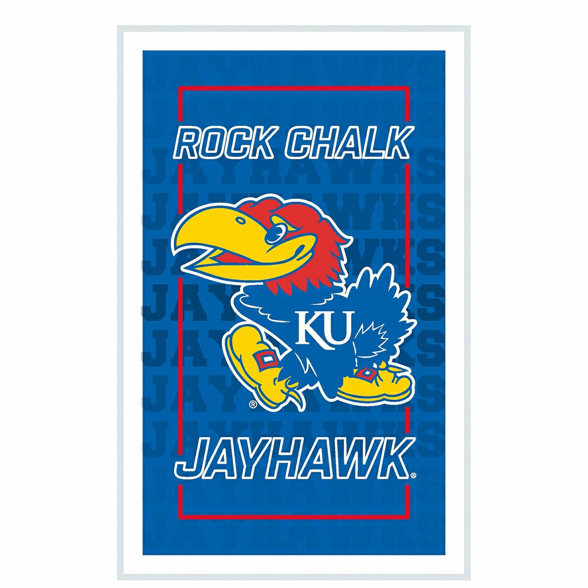 Team Sports America Everyday - University of Kansas College Rectangle Neolite LED Decor