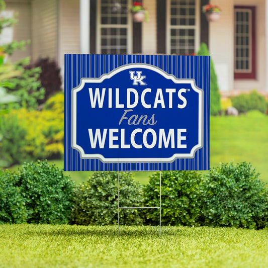Team Sports America Best Seller - University of Kentucky Coroplast Yard Sign, "Fans Welcome"