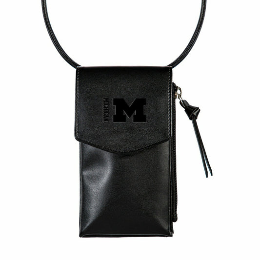 Team Sports America Classic - University Of Michigan, Cross Body Wallet, Black