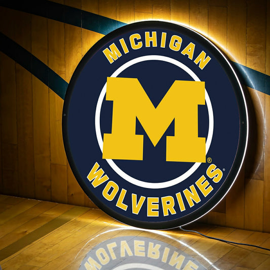 Team Sports America Everyday - LED Wall Decor, Round, University Of Michigan