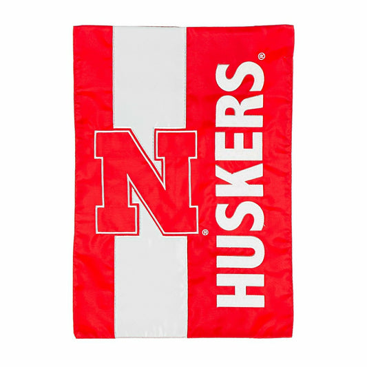 Team Sports America Signature - University of Nebraska Embellished Garden Flag