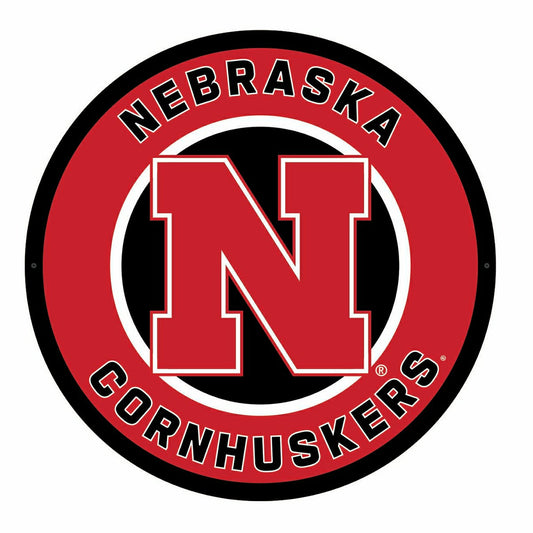 Team Sports America Trending - LED Wall Decor, Round, University of Nebraska