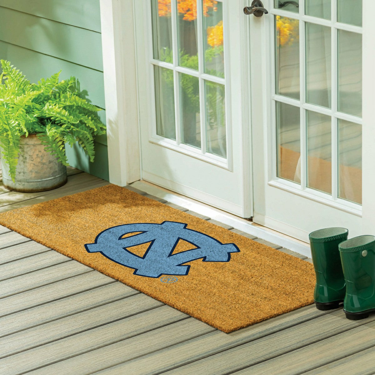Team Sports America Exclusive - University of North Carolina Extra Large Full Color Coir Mat, 60"x24"