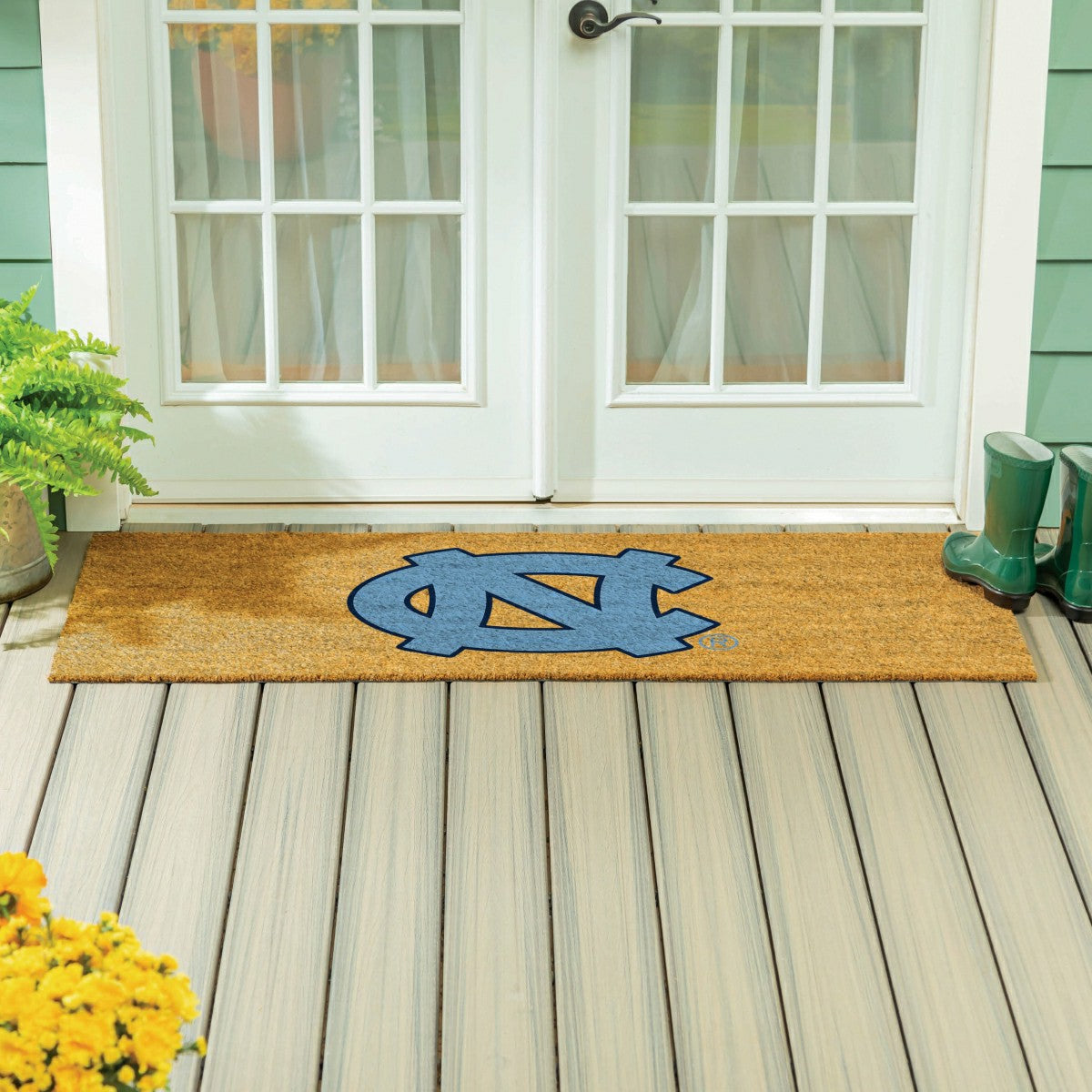Team Sports America Exclusive - University of North Carolina Extra Large Full Color Coir Mat, 60"x24"