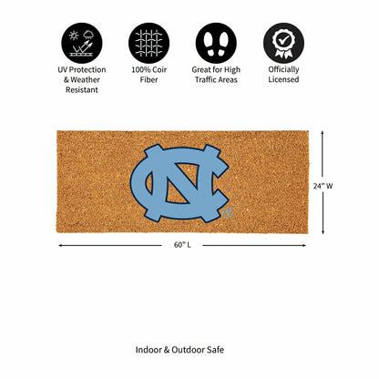 Team Sports America Exclusive - University of North Carolina Extra Large Full Color Coir Mat, 60"x24"