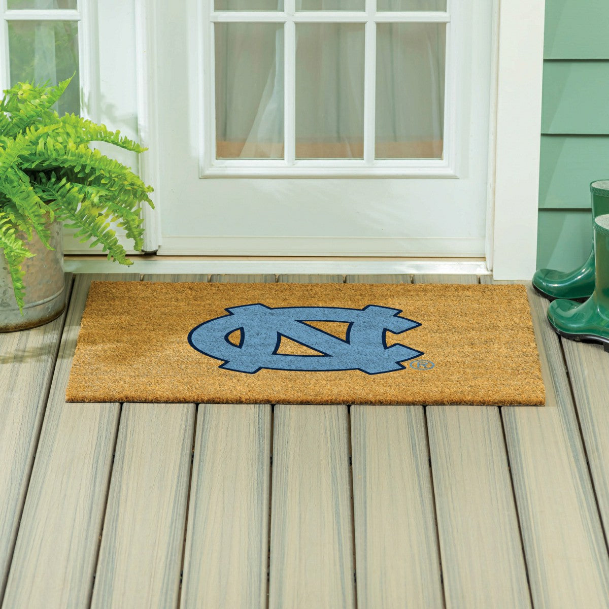 Team Sports America Essential - University of North Carolina Large Full Color Coir Mat, 36"x24"