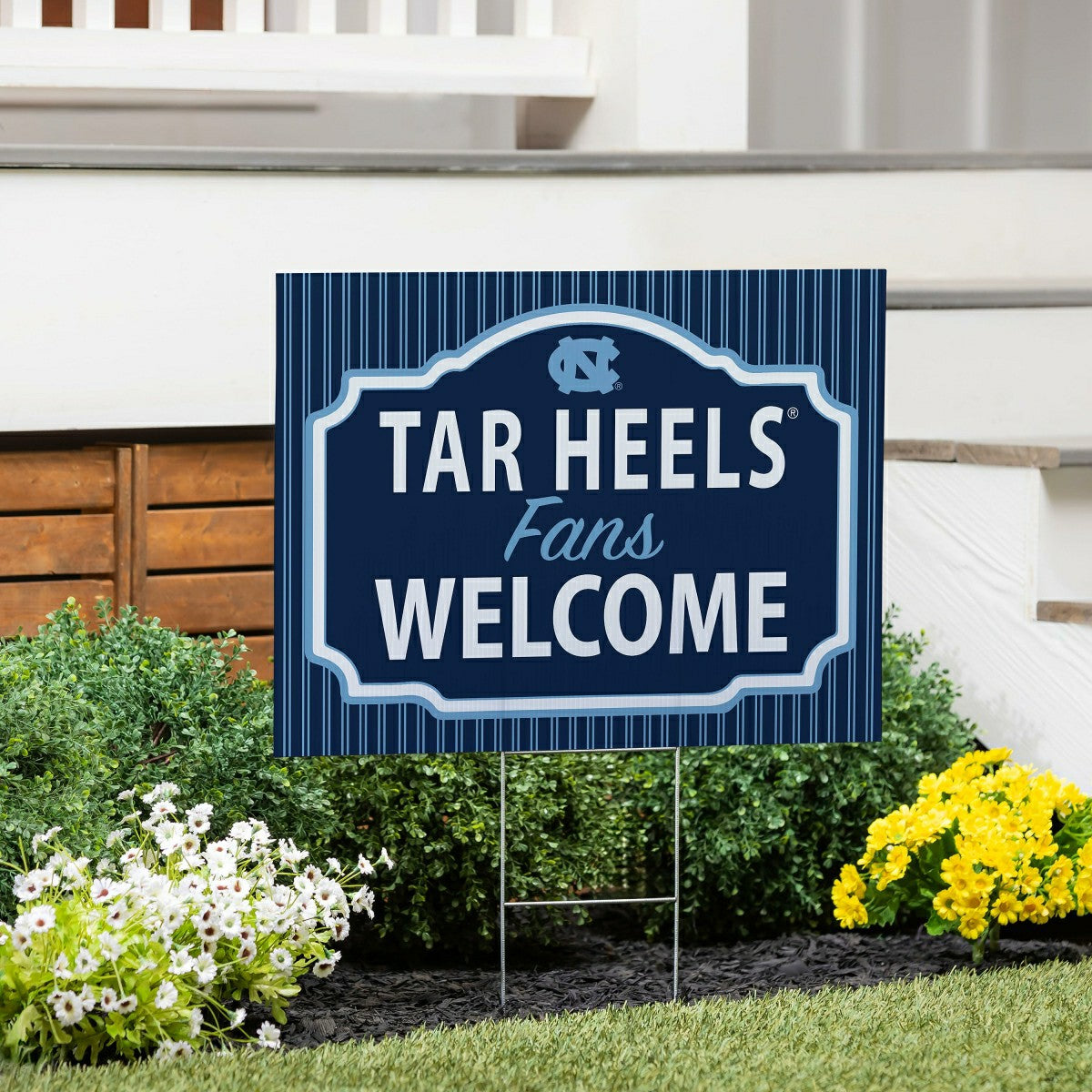 Team Sports America Recommended - University of North Carolina Coroplast Yard Sign, "Fans Welcome"