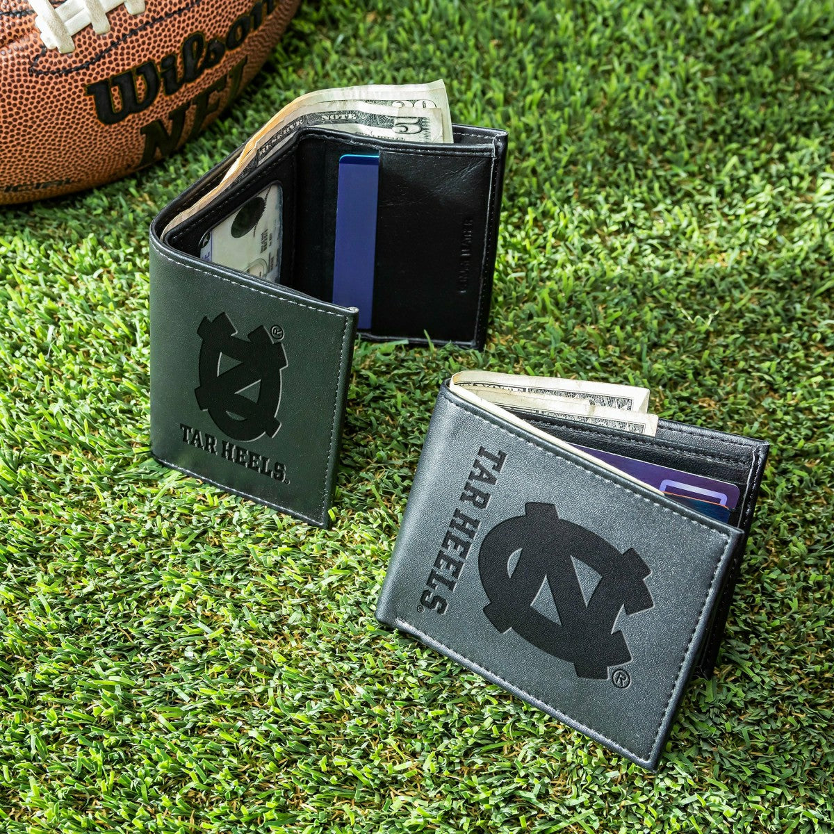 Team Sports America Exclusive - University of North Carolina, Bi-Fold and Tri-Fold Wallet Gift Set, Bl