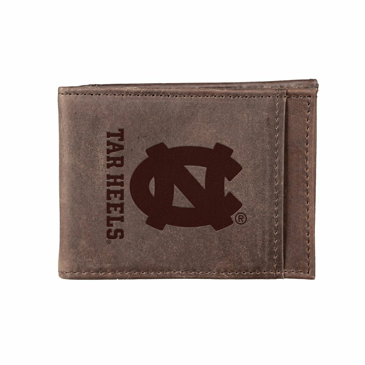 Team Sports America Essential - Front Pocket Wallet w/ RFID Blocking, University of North Carolina, Br