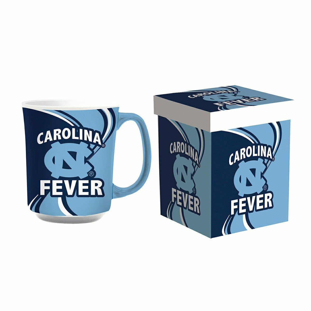 Team Sports America Best Seller - University of North Carolina, 14oz Ceramic Cup of Awesome with Matchin