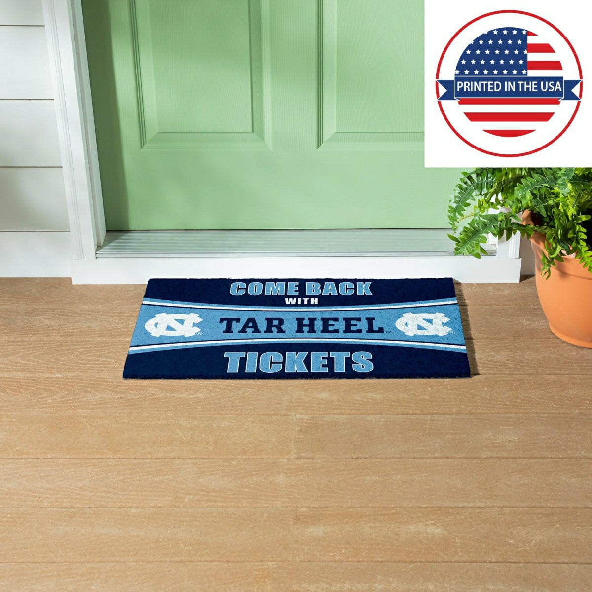 Team Sports America Recommended - 28" x 16" PVC Trapper Mat, Come Back with Tickets, University of North